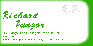 richard pungor business card